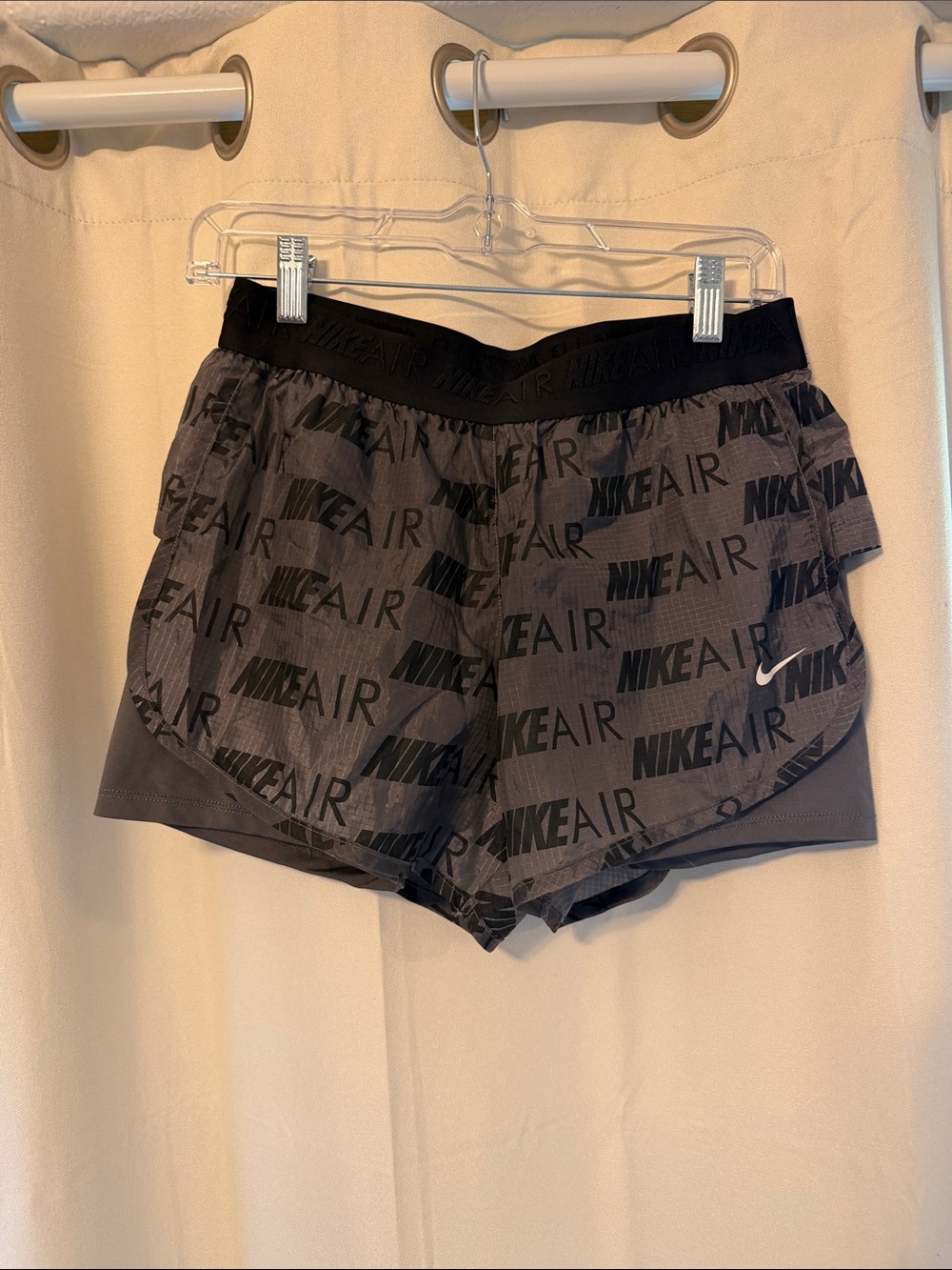 Nike Black All-Over Logo Running Shorts